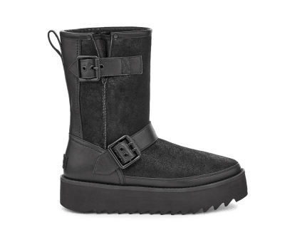 Womens ugg top biker boots